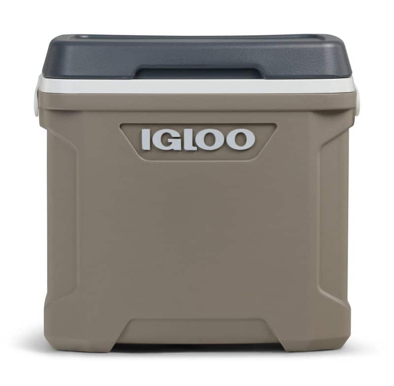 Custom Igloo® Sportsman 30 Qt. Cooler (Sandstone/Carbonite) with Company Logo - Personalized Bulk Corporate Gift - 1
