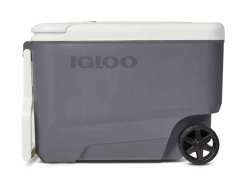 Custom Igloo® Versatemp 35 Qt. Wheeled Electric Roller Cooler (Carbonite Gray) with Company Logo - Personalized Bulk Corporate Gift - 1