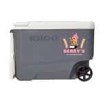 Custom Igloo® Versatemp 35 Qt. Wheeled Electric Roller Cooler (Carbonite Gray) with Company Logo - Personalized Bulk Corporate Gift