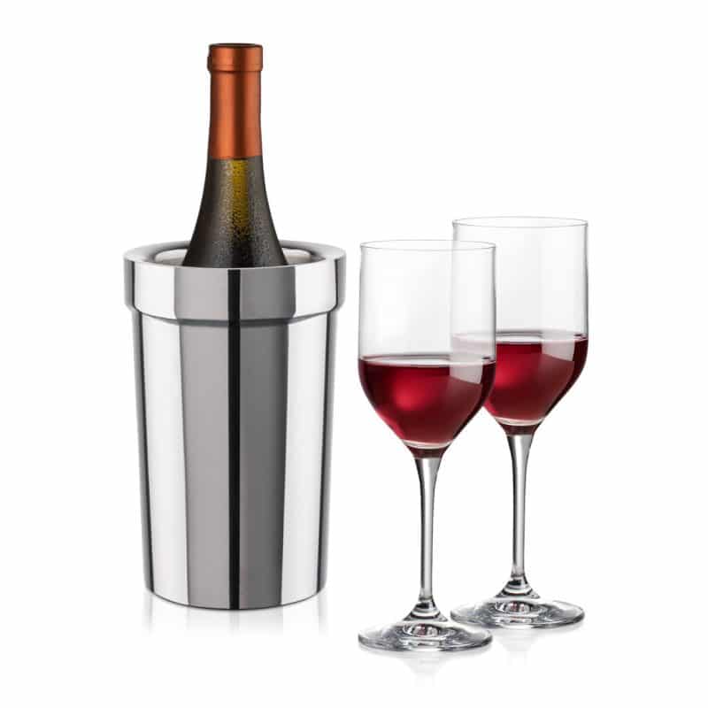 Custom Milano Wine Cooler & Belmont Wine Set with Company Logo - Personalized Bulk Corporate Gift - 3