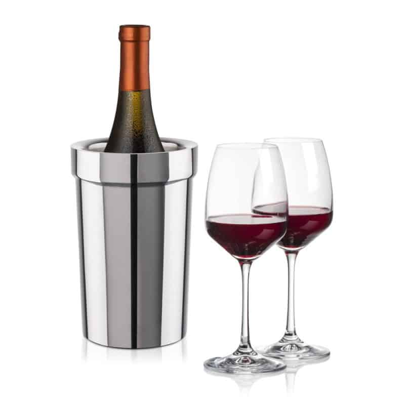 Custom Milano Wine Cooler & Oldham Wine Set with Company Logo - Personalized Bulk Corporate Gift - 2