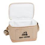 Custom Naturalist Cooler Bag with Cork Bottom with Company Logo - Personalized Bulk Corporate Gift - 2