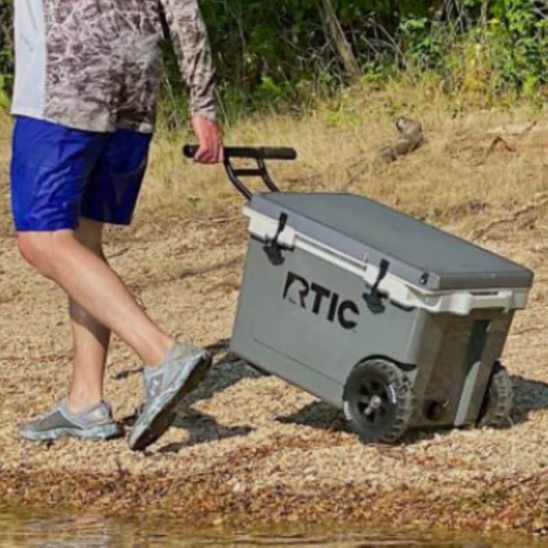 Custom RTIC® 52 QT Ultra-Light Wheeled Cooler with Company Logo - Personalized Bulk Corporate Gift - 8