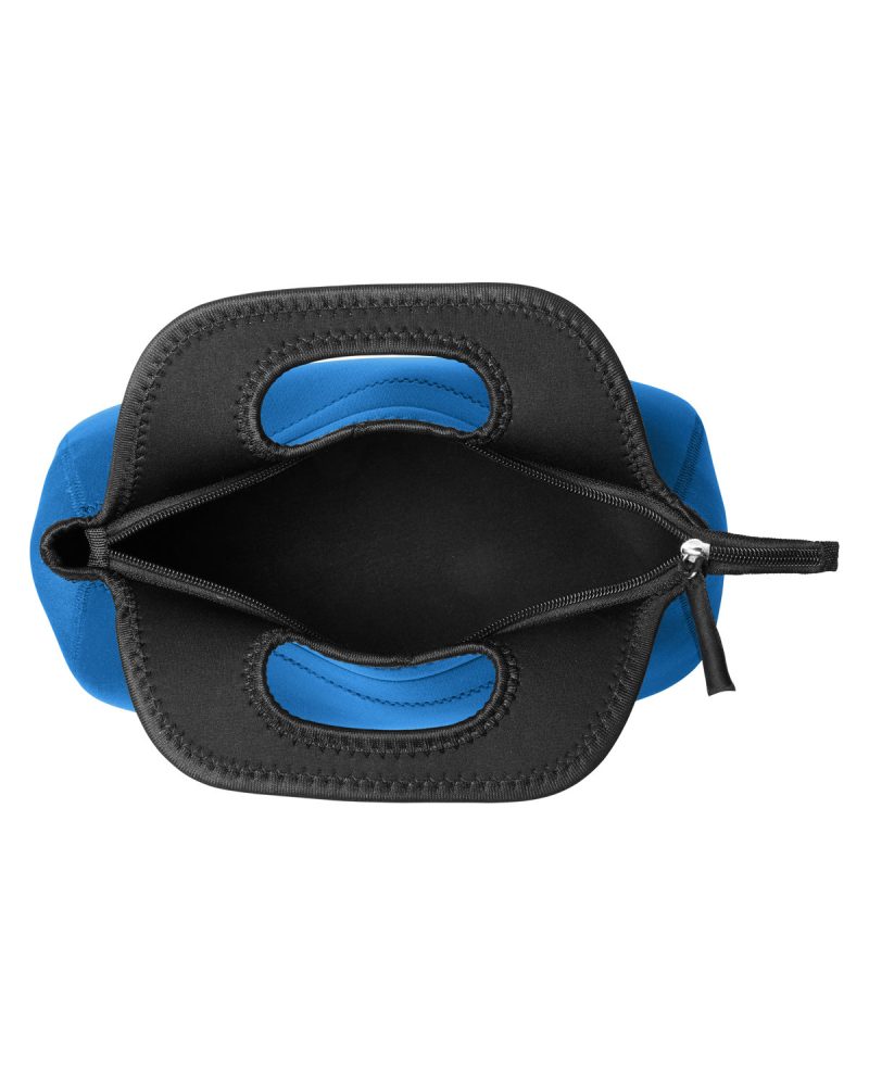 Custom Zippered Neoprene Lunch Cooler Tote Bag with Company Logo - Personalized Bulk Corporate Gift - 8