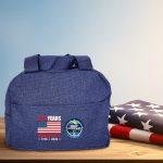 Custom Handy Heathered Lunch Cooler with Company Logo - Personalized Bulk Corporate Gift - 7