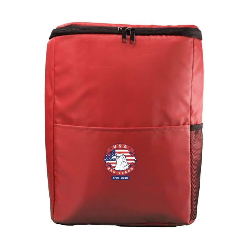 Custom Patriotic Cooler Backpack with Company Logo - Personalized Bulk Corporate Gift - 7