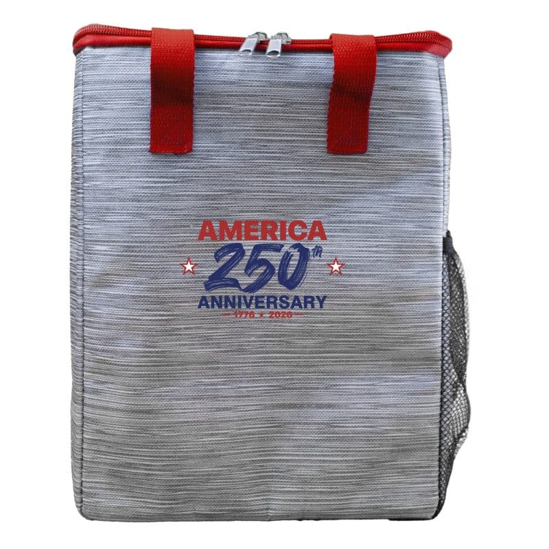 Custom Patriotic Recycled Tote Cooler with Company Logo - Personalized Bulk Corporate Gift - 5