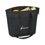 Custom Aviana™ Rowan Recycled Nylon Tote Cooler - Aware™ - Black with Company Logo - Personalized Bulk Corporate Gift - 2