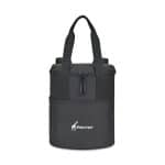 Custom Aviana™ Rowan Recycled Nylon Tote Pack Cooler - Aware™ - Black with Company Logo - Personalized Bulk Corporate Gift