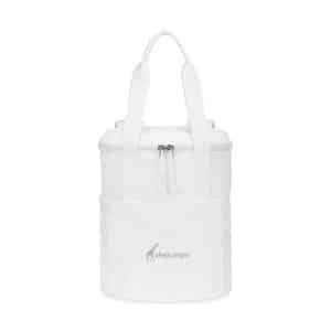 Custom Aviana™ Rowan Recycled Nylon Tote Pack Cooler - Aware™ - Marshmallow with Company Logo - Personalized Bulk Corporate Gift