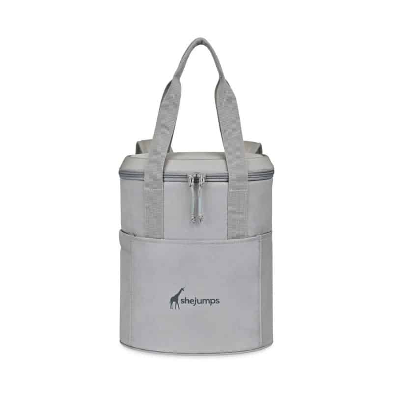 Custom Aviana™ Rowan Recycled Nylon Tote Pack Cooler - Aware™ - Taupe with Company Logo - Personalized Bulk Corporate Gift