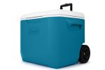Custom Coleman Chiller™ 60-Quart Wheeled Cooler Deep Ocean with Company Logo - Personalized Bulk Corporate Gift