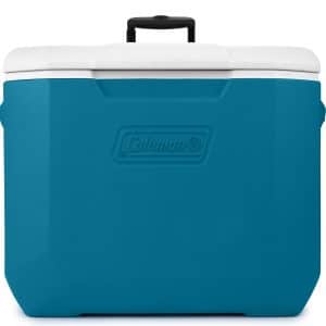 Custom Coleman Chiller™ 60-Quart Wheeled Cooler - Deep Ocean with Company Logo - Personalized Bulk Corporate Gift