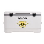 Custom 100 QT. Igloo® Latitude Marine Ultra Cooler (White/Moonscape Gray) with Company Logo - Personalized Bulk Corporate Gift