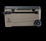 Custom 110 Qt. Igloo® Sportsman Sunset Glide Cooler (Sandstone/Carbonite) with Company Logo - Personalized Bulk Corporate Gift