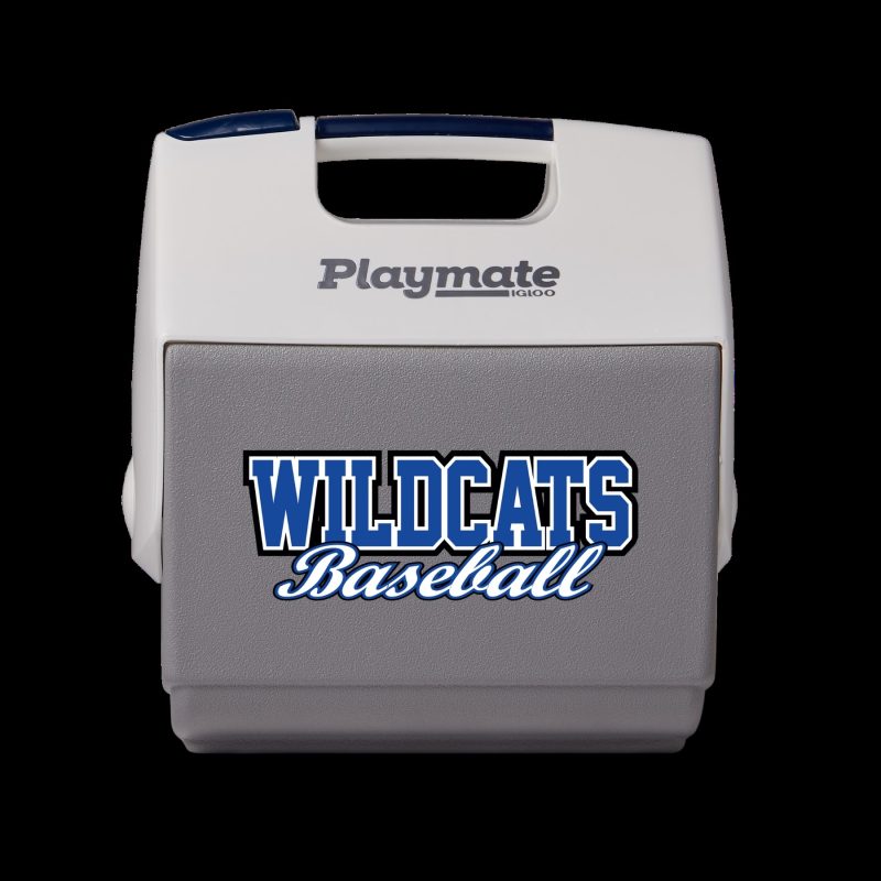 Custom 16 Qt. Igloo® Maxcold Playmate Elite Cooler (Carbonite/Aegean Sea) with Company Logo - Personalized Bulk Corporate Gift