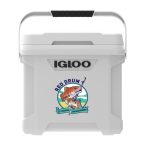 Custom 30 Qt. Igloo® Latitude Marine Ultra Cooler (White/Moonscape Gray) with Company Logo - Personalized Bulk Corporate Gift