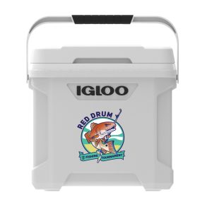 Custom 30 Qt. Igloo® Latitude Marine Ultra Cooler (White/Moonscape Gray) with Company Logo - Personalized Bulk Corporate Gift