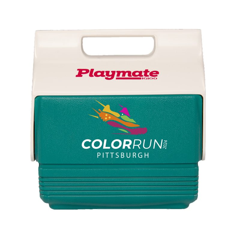 Custom 4 Qt. Igloo® Retro Playmate Mini Cooler (Dark Jade) with Company Logo - Personalized Bulk Corporate Gift - 2