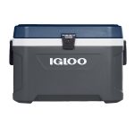 Custom 54 Qt. Igloo® Maxcold Latitude Cooler (Carbonite/Aegean Sea) with Company Logo - Personalized Bulk Corporate Gift - 1