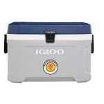Custom 54 Qt. Igloo® Maxcold Latitude Cooler (Carbonite/Aegean Sea) with Company Logo - Personalized Bulk Corporate Gift