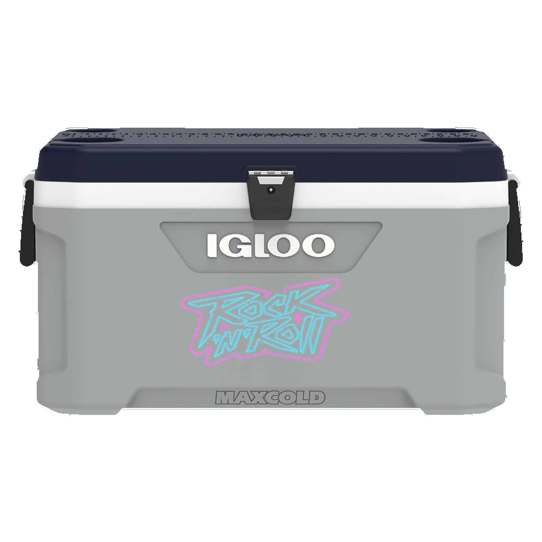 Custom 70 Qt. Igloo® Maxcold Latitude Cooler (Carbonite Gray/Aegean Sea ...