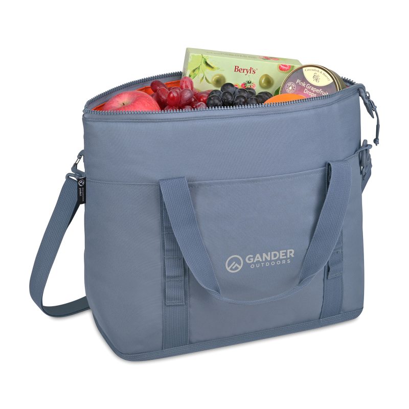Custom Acadia Recycled rPET Tote Cooler - Basalt with Company Logo - Personalized Bulk Corporate Gift - 3