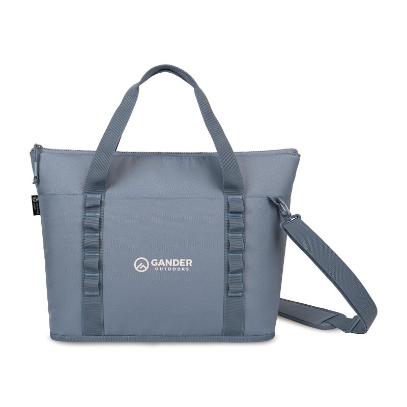Custom Acadia Recycled rPET Tote Cooler - Basalt with Company Logo - Personalized Bulk Corporate Gift