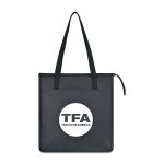 Custom Arlo Recycled rPET Insulated Grocery Shopper - Black with Company Logo - Personalized Bulk Corporate Gift