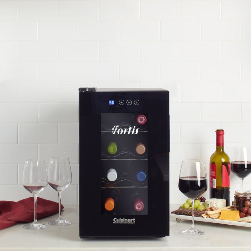 Custom Cuisinart 8-Bottle Wine Cellar with Company Logo - Personalized Bulk Corporate Gift - 4