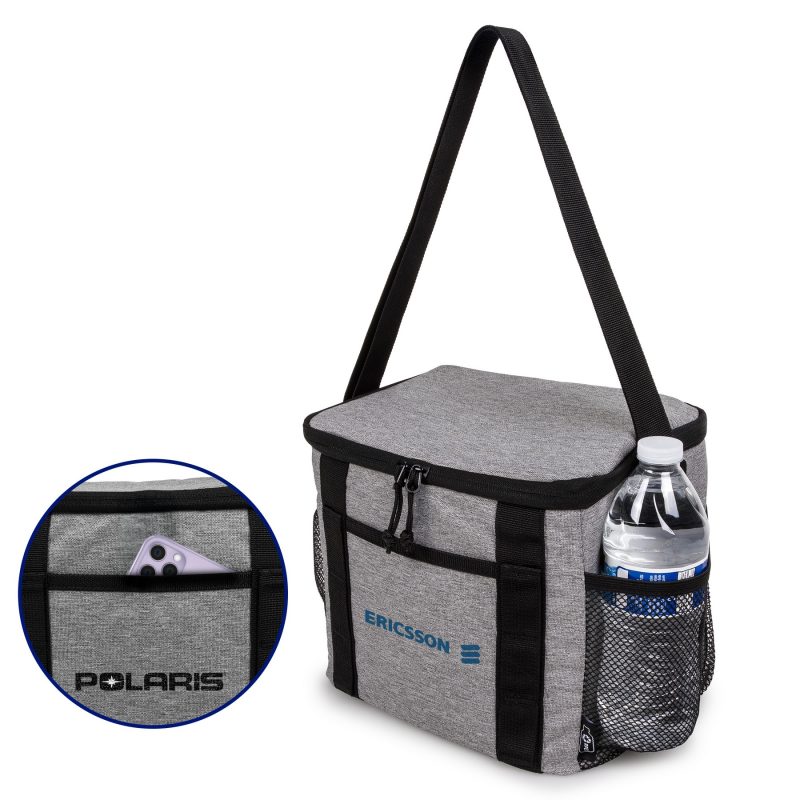 Custom EcoChill rPET Cooler Bag 6-Can with Company Logo - Personalized Bulk Corporate Gift - 5