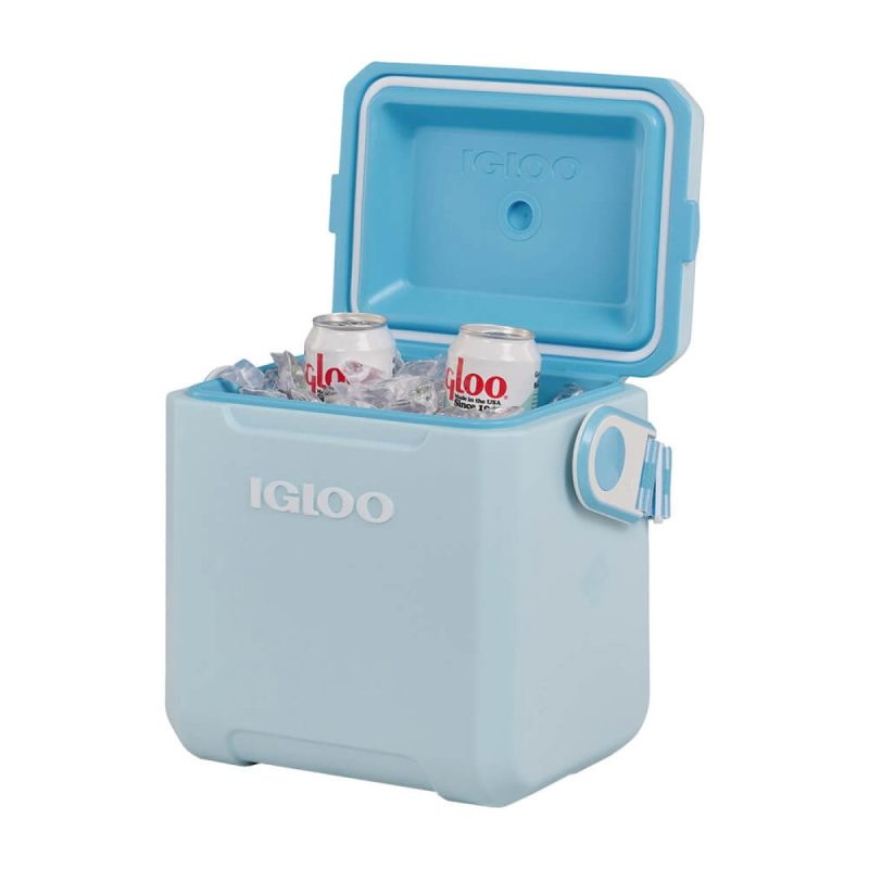 Custom Igloo Tag Along Too Cooler - Powder Blue with Company Logo - Personalized Bulk Corporate Gift - 4