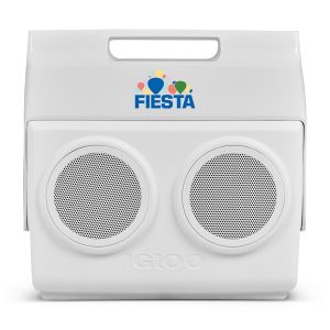 Custom Igloo® Kooltunes® 14 Qt Cooler - Black with Company Logo - Personalized Bulk Corporate Gift