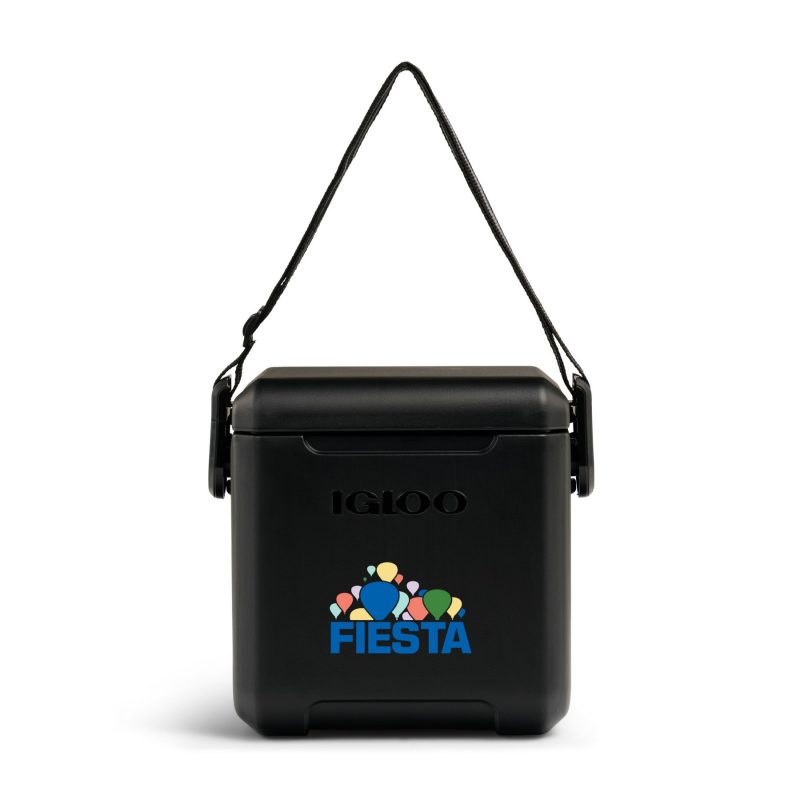 Custom Igloo® Tag Along Too Cooler - Black with Company Logo - Personalized Bulk Corporate Gift - 2