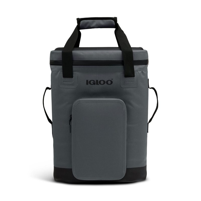 Custom Igloo® Trailmate 32 Can Backpack Cooler - Carbonite with Company Logo - Personalized Bulk Corporate Gift - 1