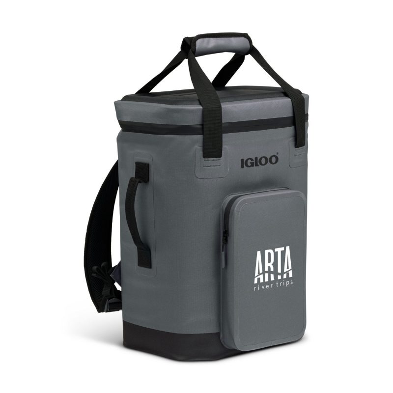 Custom Igloo® Trailmate 32 Can Backpack Cooler - Carbonite with Company Logo - Personalized Bulk Corporate Gift - 2