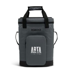 Custom Igloo® Trailmate 32 Can Backpack Cooler - Carbonite with Company Logo - Personalized Bulk Corporate Gift