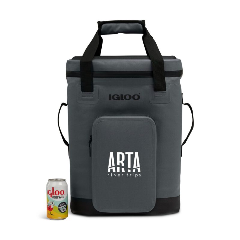 Custom Igloo® Trailmate 32 Can Backpack Cooler - Carbonite with Company Logo - Personalized Bulk Corporate Gift - 6