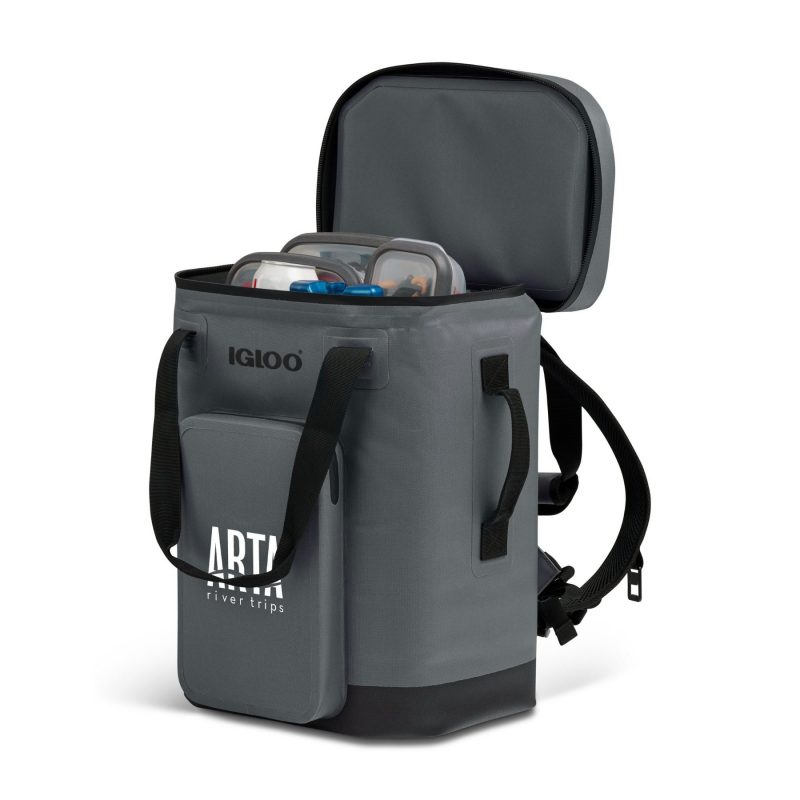 Custom Igloo® Trailmate 32 Can Backpack Cooler - Carbonite with Company Logo - Personalized Bulk Corporate Gift - 8