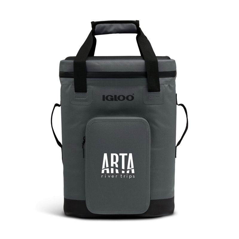 Custom Igloo® Trailmate 32 Can Backpack Cooler - Carbonite with Company Logo - Personalized Bulk Corporate Gift