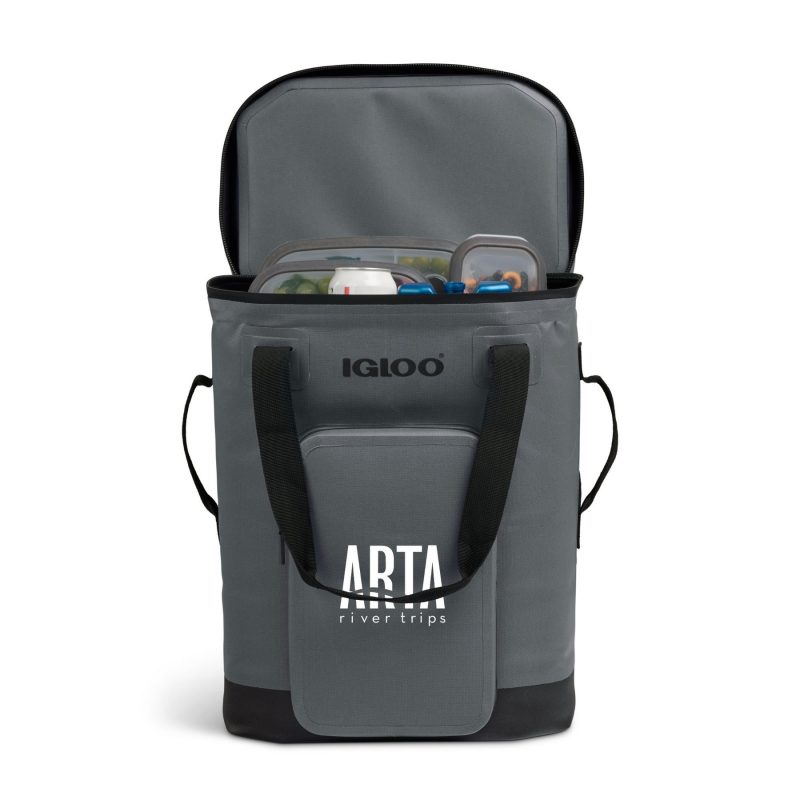 Custom Igloo® Trailmate 32 Can Backpack Cooler - Carbonite with Company Logo - Personalized Bulk Corporate Gift - 9