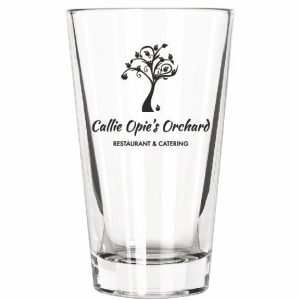 Custom Libbey DuraTuff 14 oz Cooler Glass - Branded Restaurant and Brewpub Drinkware with Company Logo - Personalized Bulk Corporate Gift