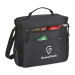 Custom Renew Recycled rPET Box Cooler - Black with Company Logo - Personalized Bulk Corporate Gift - 2