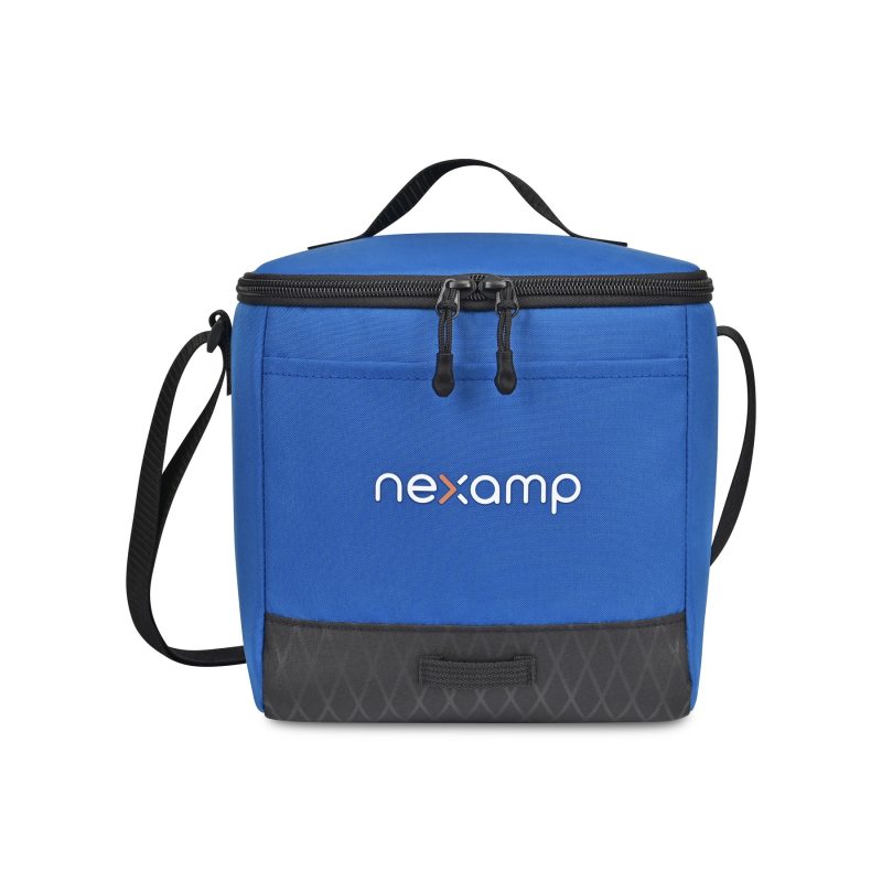 Custom Apex Recycled rPET Box Cooler - Royal Blue with Company Logo - Personalized Bulk Corporate Gift