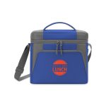 Custom Aspen Box Cooler - Royal Blue with Company Logo - Personalized Bulk Corporate Gift