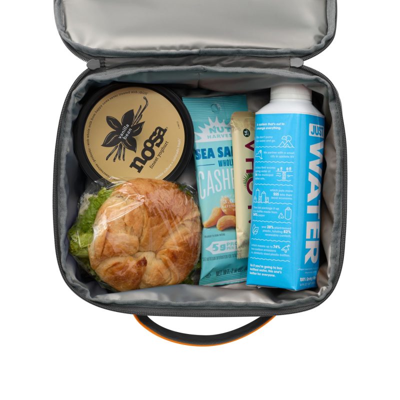 Custom Aspen Lunch Box Cooler - Orange with Company Logo - Personalized Bulk Corporate Gift - 2