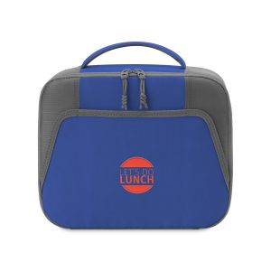 Custom Aspen Lunch Box Cooler - Royal Blue with Company Logo - Personalized Bulk Corporate Gift