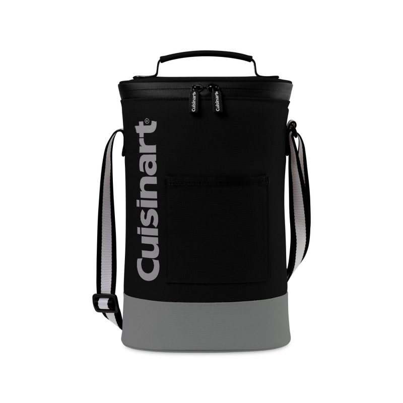 Custom Cuisinart Outdoors Bottle Cooler Tote - Black with Company Logo - Personalized Bulk Corporate Gift - 1