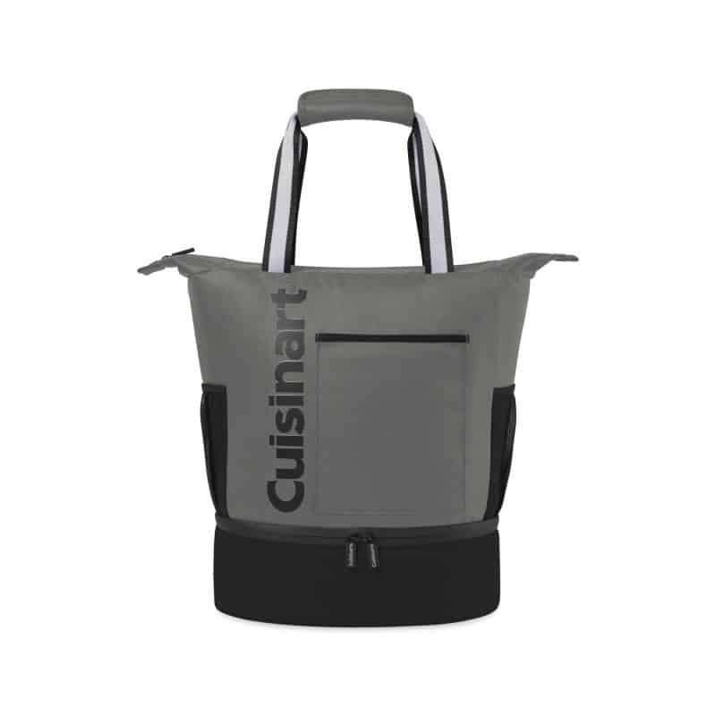 Custom Cuisinart Outdoors Expandable Backpack Cooler - Medium Grey with Company Logo - Personalized Bulk Corporate Gift - 1