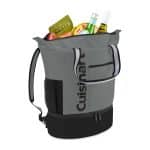 Custom Cuisinart Outdoors Expandable Backpack Cooler - Medium Grey with Company Logo - Personalized Bulk Corporate Gift - 3